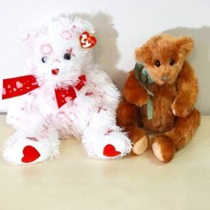 Ty Valentine's Day bear with friend